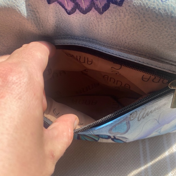 Anna brand blue leather purse - Picture 4 of 5